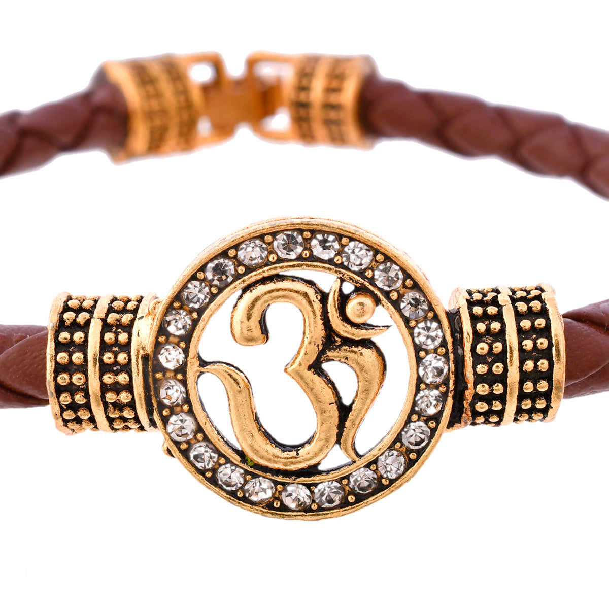 trueBrowns X Voylla Om Leather Bracelet Style Rakhi | Swadesiicart
