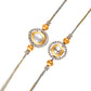 trueBrowns X Voylla Kundan Polki Studded Thread Rakhis - Pack Of 2 | Swadesiicart
