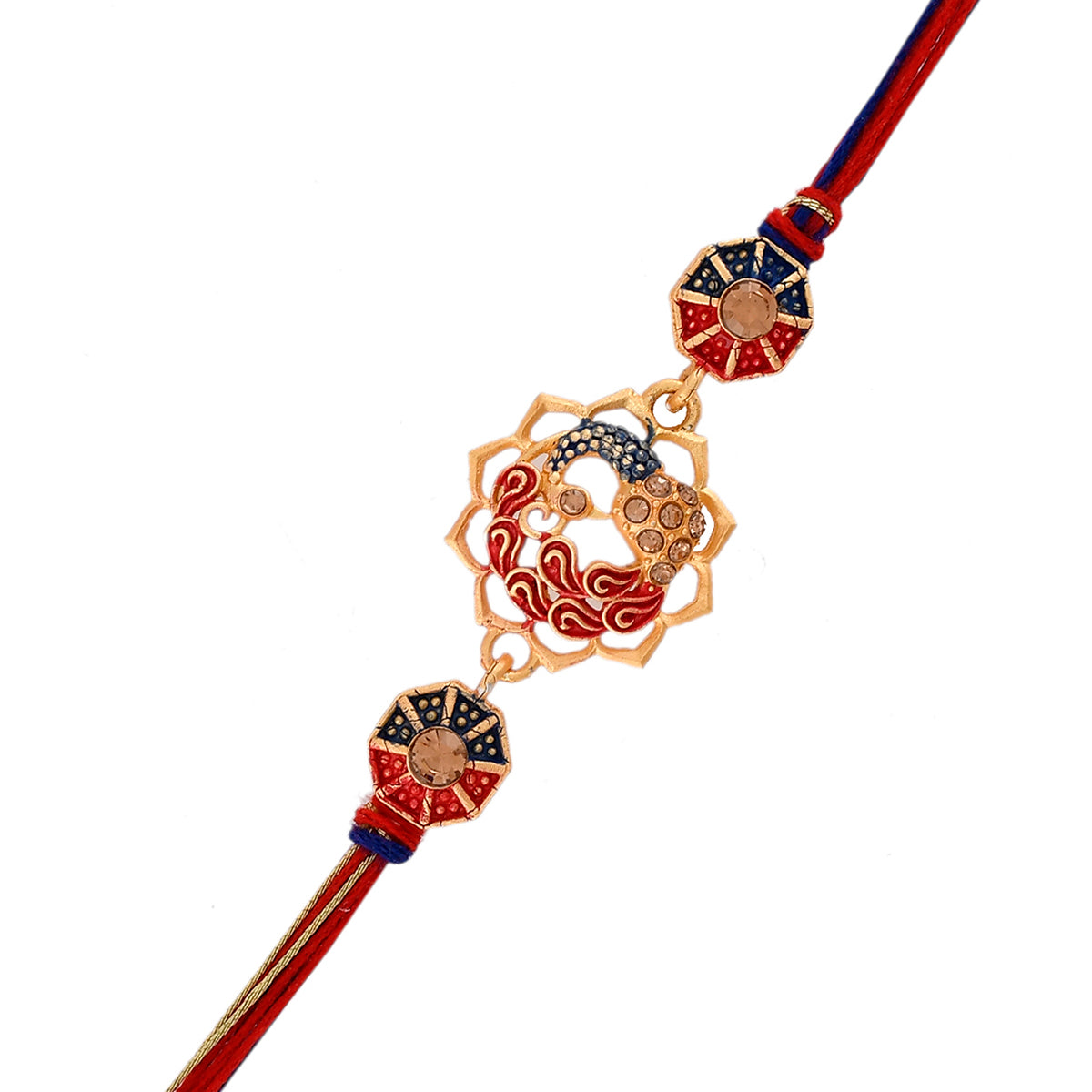 trueBrowns X Voylla Cutwork Studded High Polish Thread Rakhi | Swadesiicart