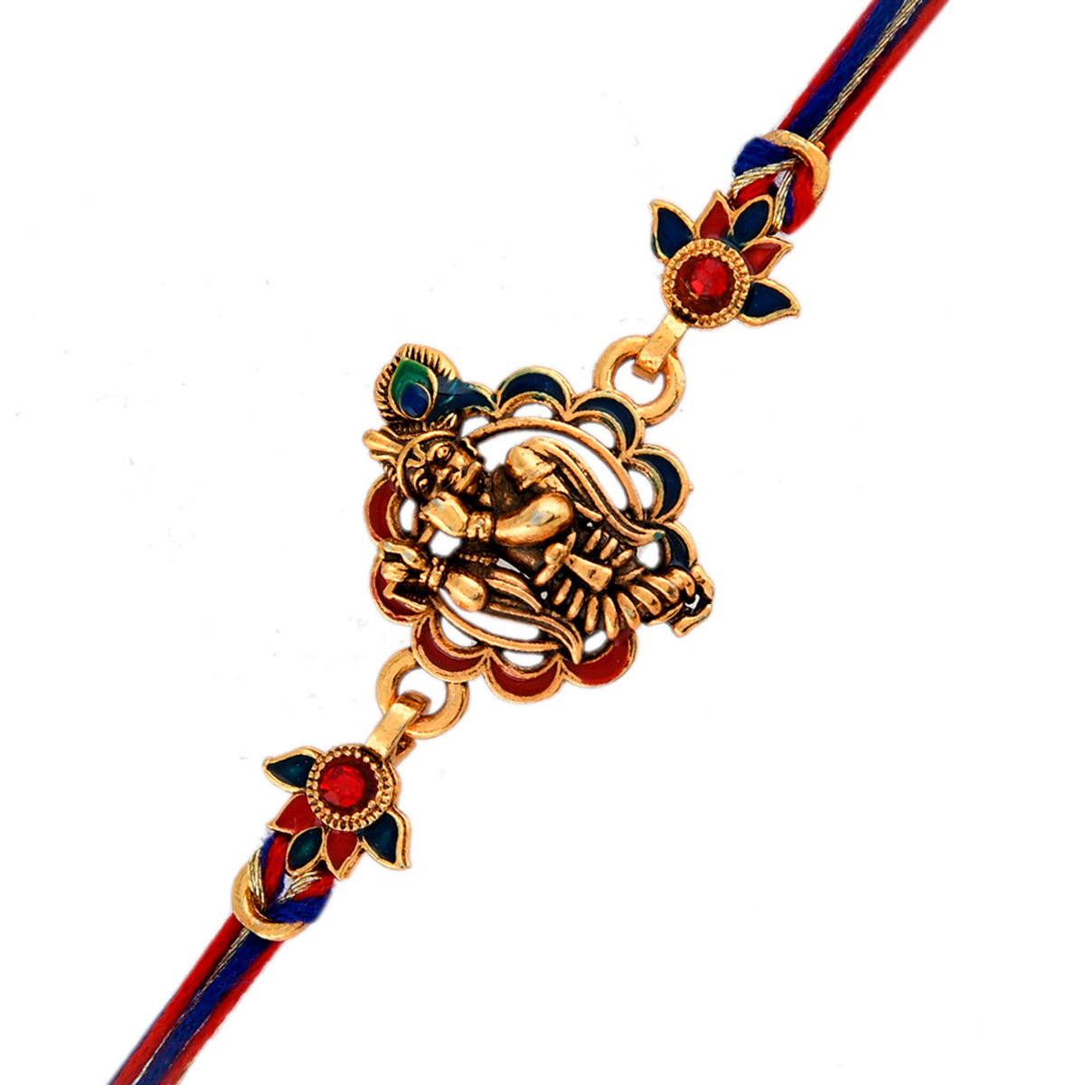 trueBrowns X Voylla Traditional Lord Krishna Motif Thread Rakhi | Swadesiicart