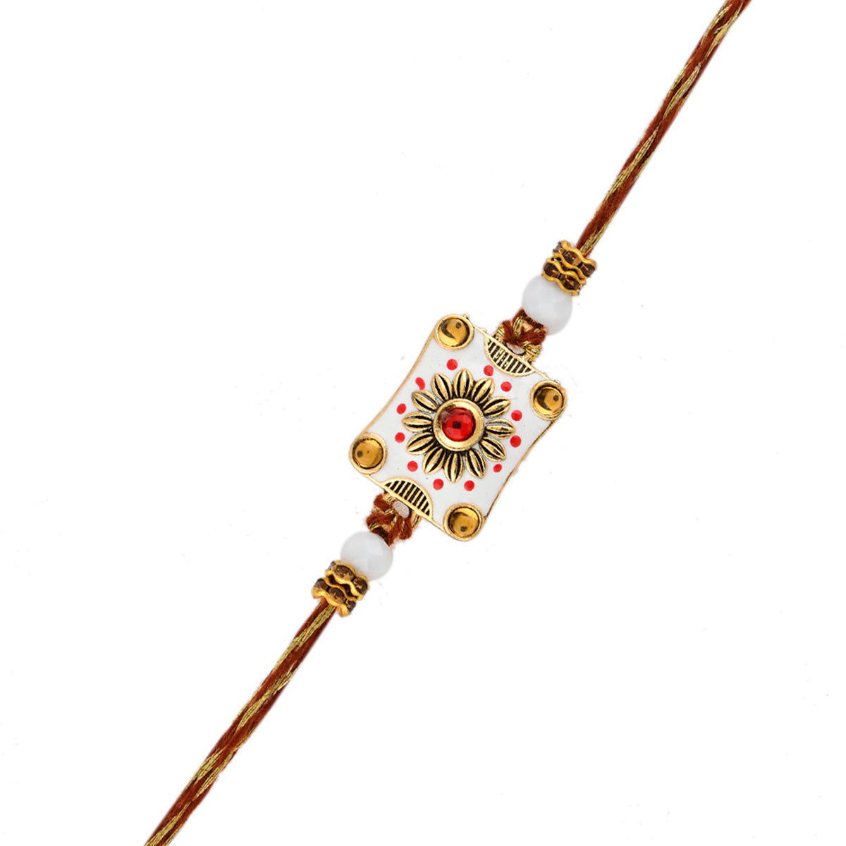 trueBrowns X Voylla Classic Gems Studded Ethnic Thread Rakhi | Swadesiicart
