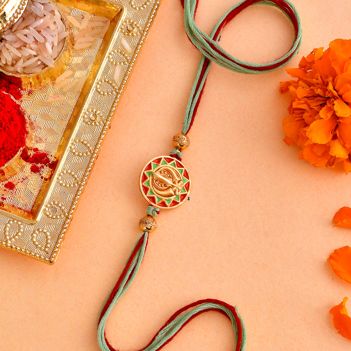 trueBrowns X Voylla Ethnic Colorful Enamel Thread Rakhi | Swadesiicart