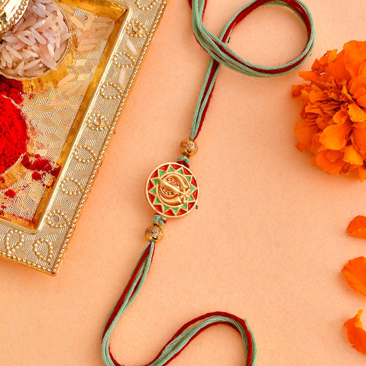 trueBrowns X Voylla Ethnic Colorful Enamel Thread Rakhi | Swadesiicart