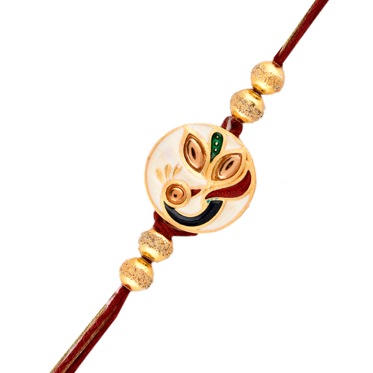 trueBrowns X Voylla Enameled Peacock Motif Thread Rakhi | Swadesiicart