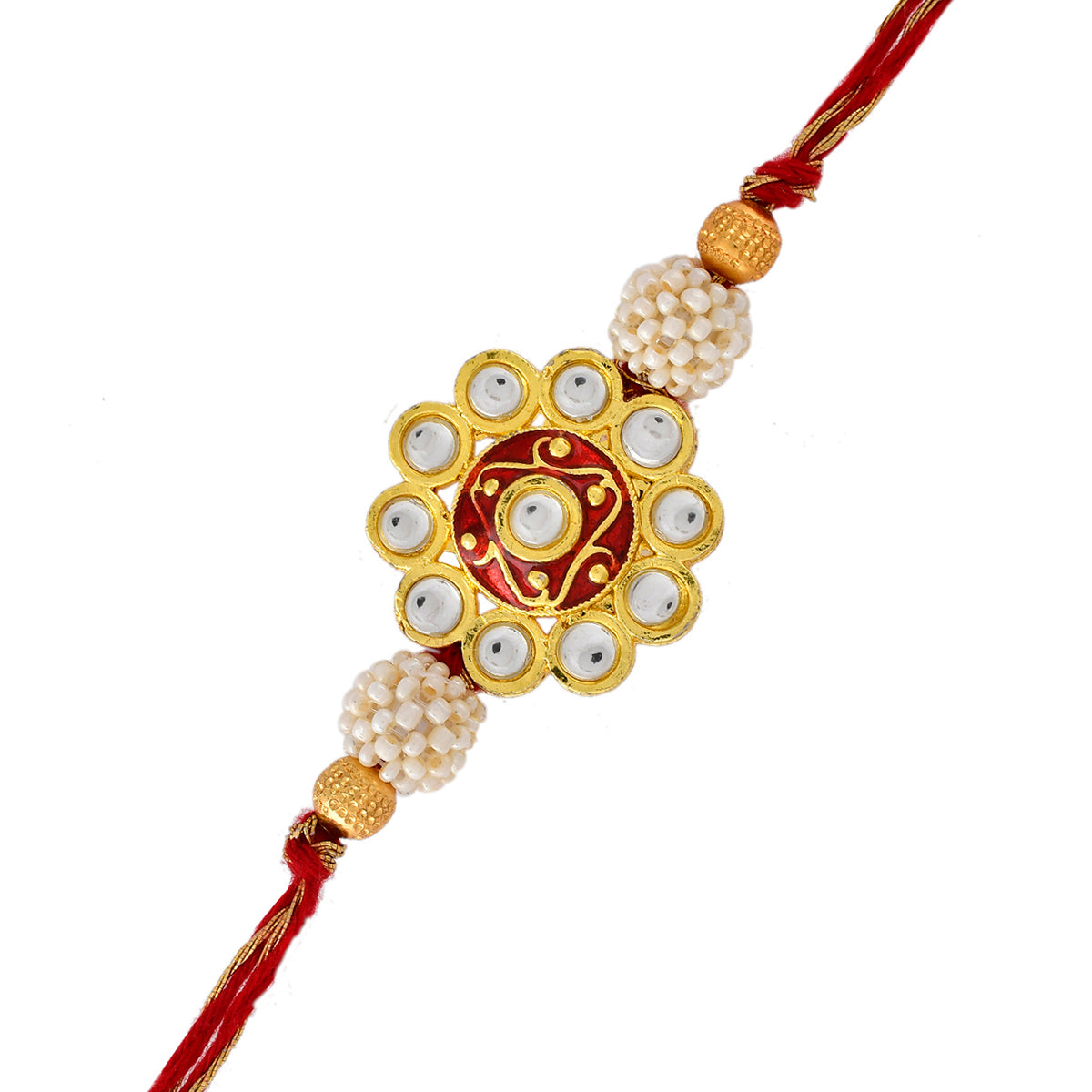 trueBrowns X Voylla Kundan Polki Traditional Bhaiya-Bhabhi Rakhi | Swadesiicart