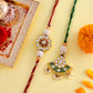 trueBrowns X Voylla Kundan Polki Traditional Bhaiya-Bhabhi Rakhi | Swadesiicart
