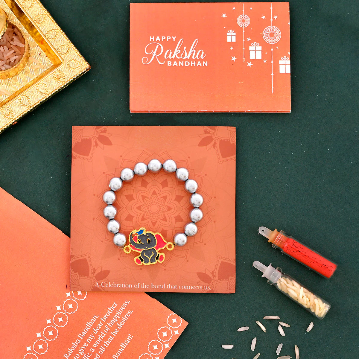trueBrowns X Voylla Colorful Dumbo Motif Beaded Kids Rakhi | Swadesiicart