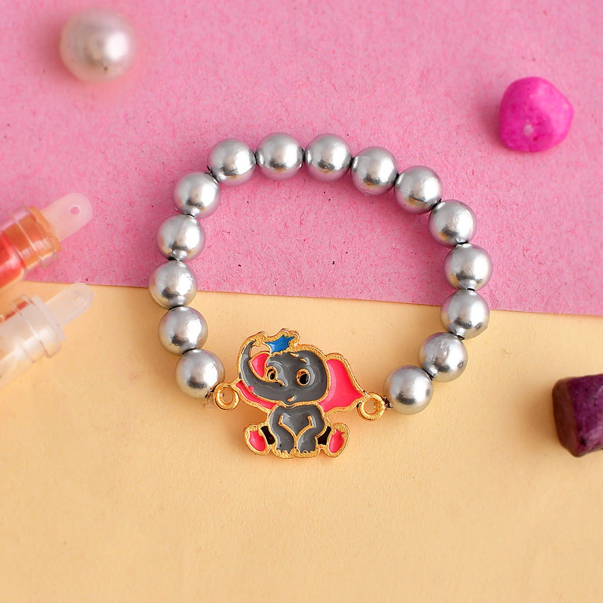 trueBrowns X Voylla Colorful Dumbo Motif Beaded Kids Rakhi | Swadesiicart