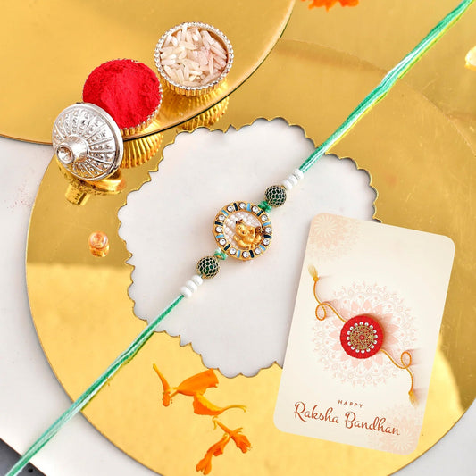 trueBrowns X Voylla Lord Ganesh Kids Thread Rakhi | Swadesiicart