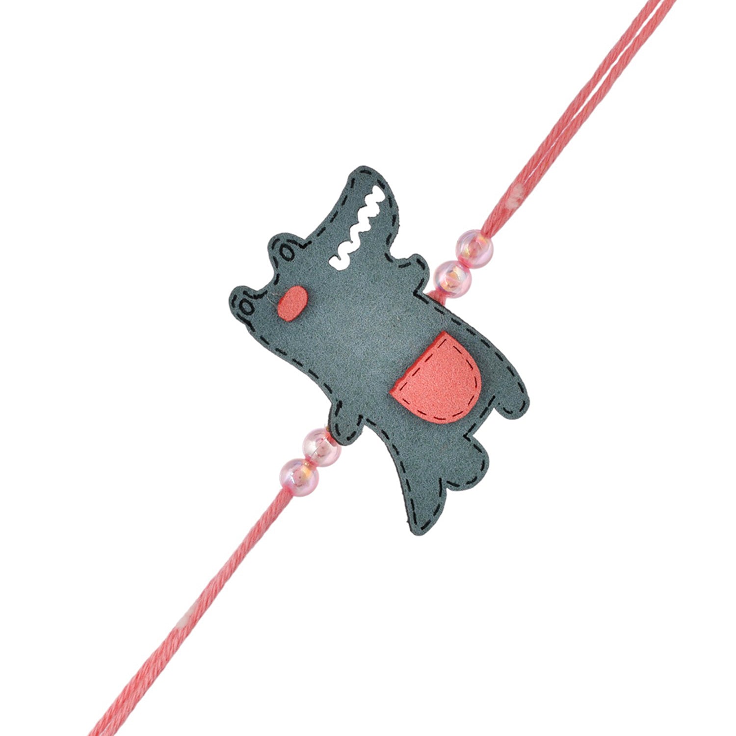 trueBrowns X Voylla Playful Crocodile Colourful Kids Thread Rakhi For Kids | Swadesiicart