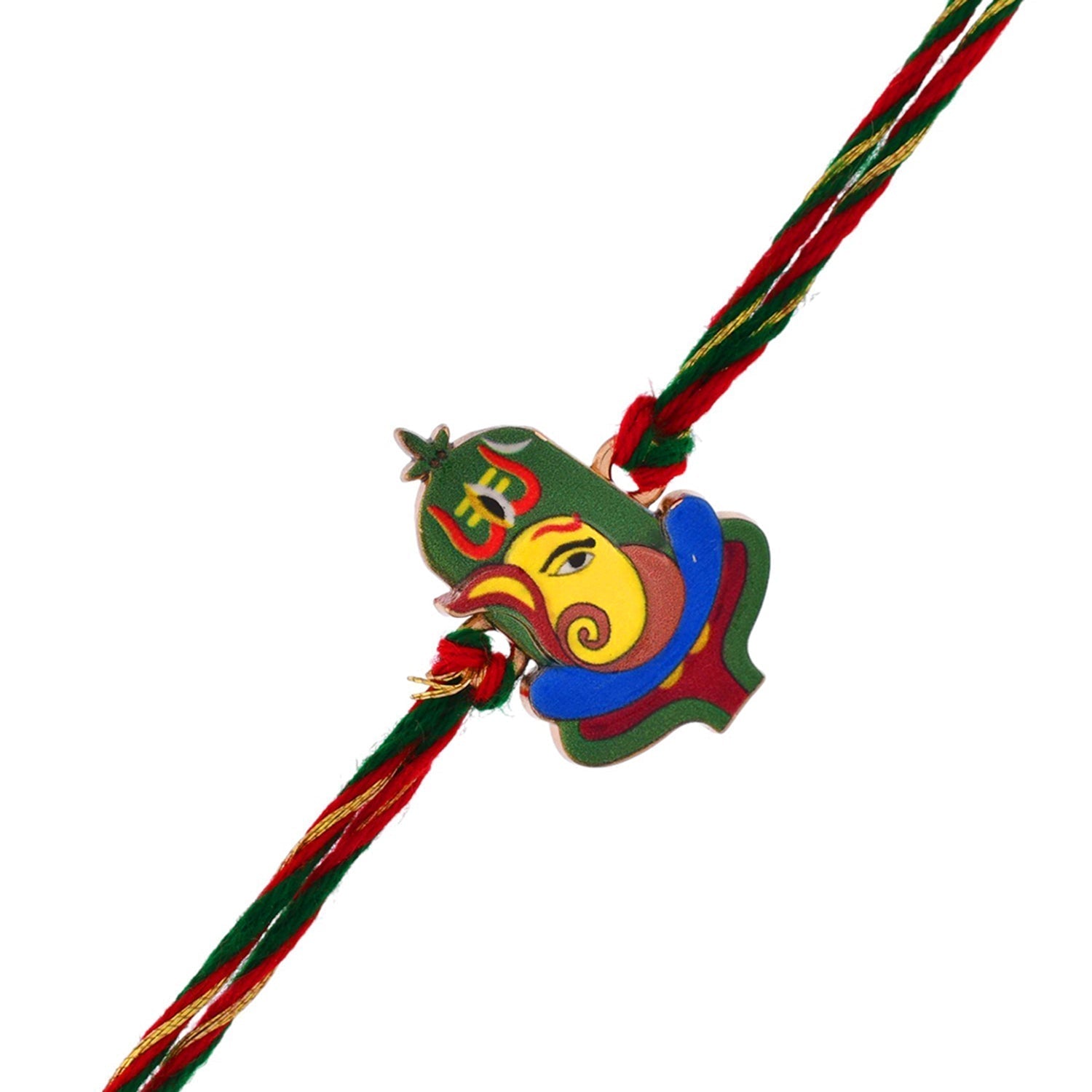 trueBrowns X Voylla Lord Ganesh Colourful Kids Thread Rakhi For Kids | Swadesiicart
