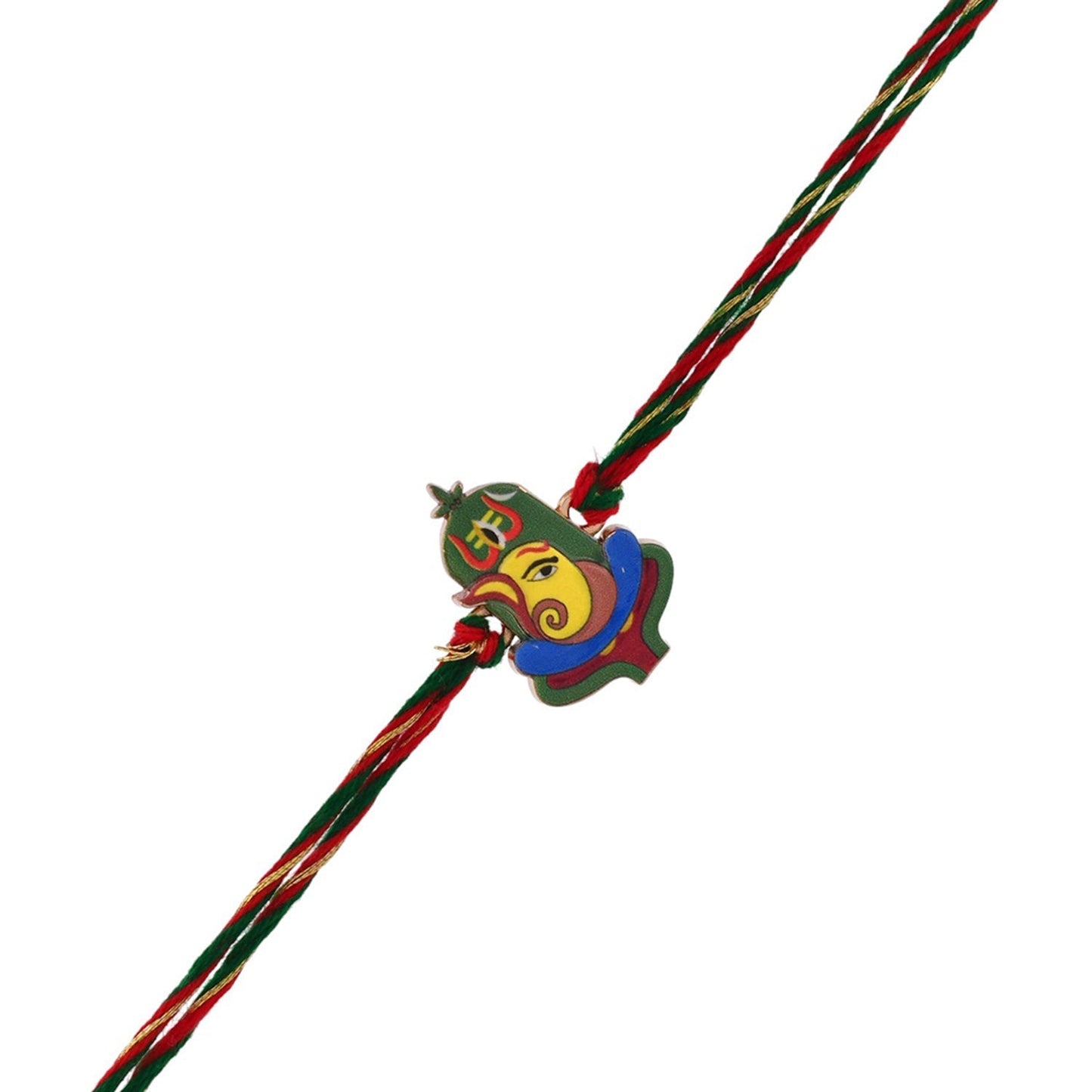 trueBrowns X Voylla Lord Ganesh Colourful Kids Thread Rakhi For Kids | Swadesiicart