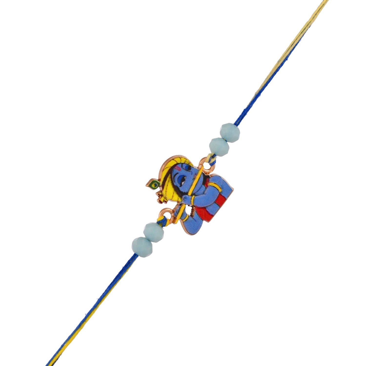 trueBrowns X Voylla Lord Krishna Kids Thread Rakhi For Kids | Swadesiicart
