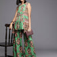 Ahalyaa Women's Traditional Wear Co-ods - Green - Swadesiicart