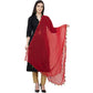 A R Silk Chiffon Multi Pum-2 Regular Dupatta Color Red Dupatta or Chunni