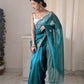 Vamsee Shirovastra Rama Organza Saree - Swadesiicart