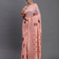 Shree Shyam Fashion Linen Cotton Light Pink Saree
