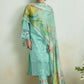 Turquoise Blue Pure Muslin Resham Embroidered Salwar Suit - Emponline | Swadesiicart