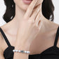 NVR Men & Women Set of 2 Black & White Marbel Crystal Bracelet - Swadesiicart