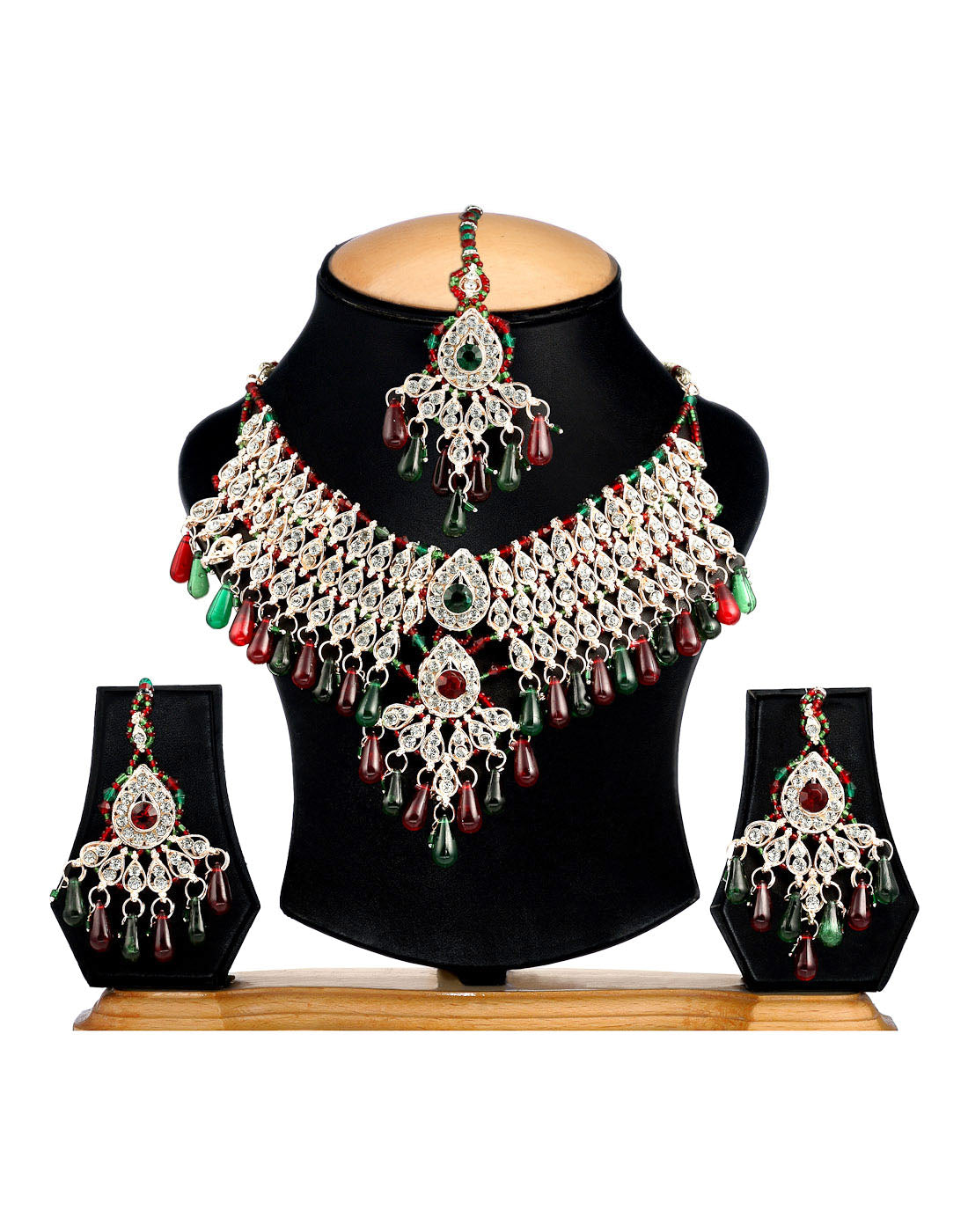 Gold-Polished Alloy Handmade Patwa Necklace Set - The Pari - The Pari - Dinesh Associates
