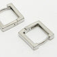 NVR Men's Silver-Plated Geometric Shape Stainless Steel Hoop Earrings - Swadesiicart