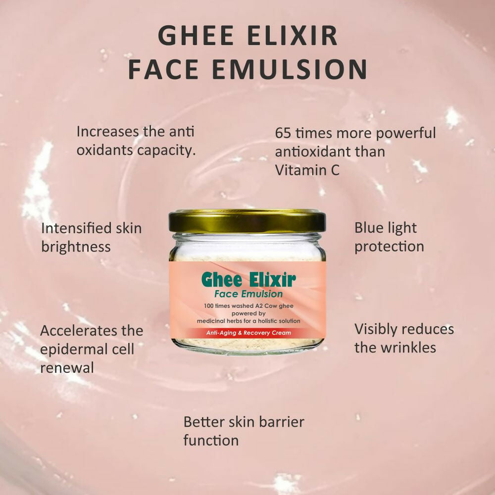 Beauty Secrets Ghee Elixir Ayurvedic Night Cream for Face infused with Collagen | Repair, Restore and Revive Naturally | Anti Aging Moisturizer | Swadesiicart