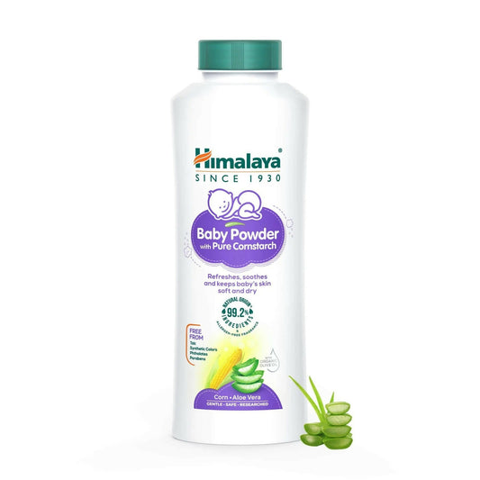 Himalaya Baby Powder with Pure Cornstarch | Talc-Free Gentle Baby Powder