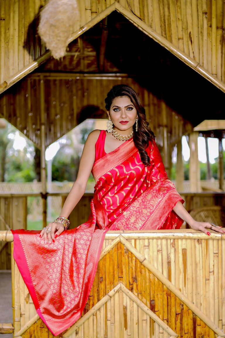 Partywear Designer Tameta Banarasi Silk Fancy Saree - Starwalk | Swadesiicart