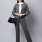 Even Apparels Black Pure Wool Open Front Statement Women's Jacket | Swadesiicart