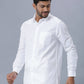 Ramraj Cotton Mens Full Sleeve Formal Poly cotton White Shirt | Swadesiicart