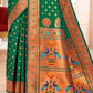 Shree Shyam Fashion Paithani Silk Green Saree