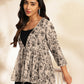 Janasya Black Crepe Solid Top,Bottom & Jacket | Swadesiicart