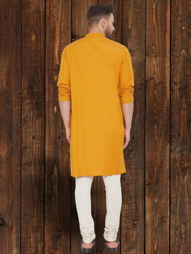 Even Apparels Pure Cotton Yellow Kurta - Yellow | Swadesiicart