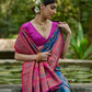 Vishnu Weaves Women's Firozi Pashmina Silk Thread Woven Saree with Blouse - Swadesiicart