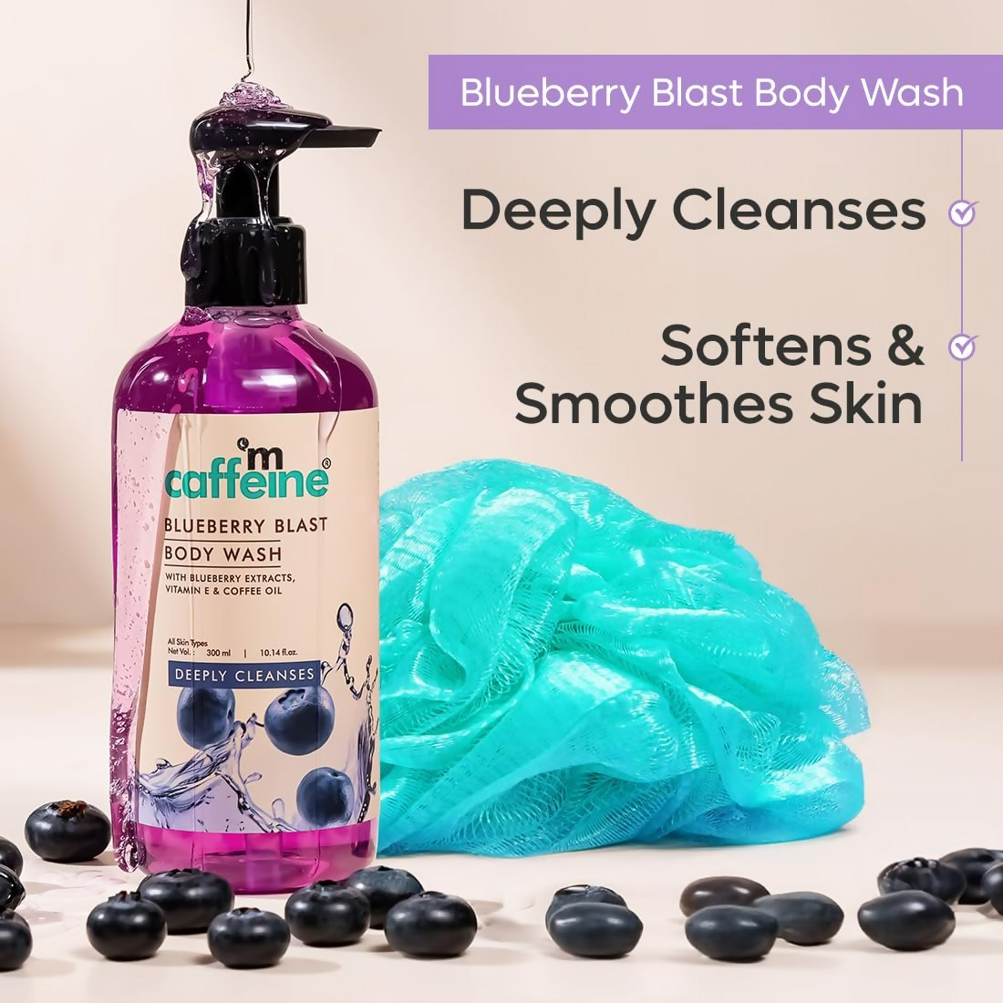 mCaffeine Blueberry Escape Bath & Body Gift Kit Set - Swadesiicart