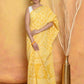Very Much Indian Handblock Printed Cotton Saree With Natural Dyes - Yellow | Swadesiicart