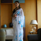 Vamsee Laxmi White Georgette Saree - Swadesiicart