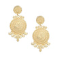 Joban Fashion Women Matte Gold Brass Earrings | Swadesiicart