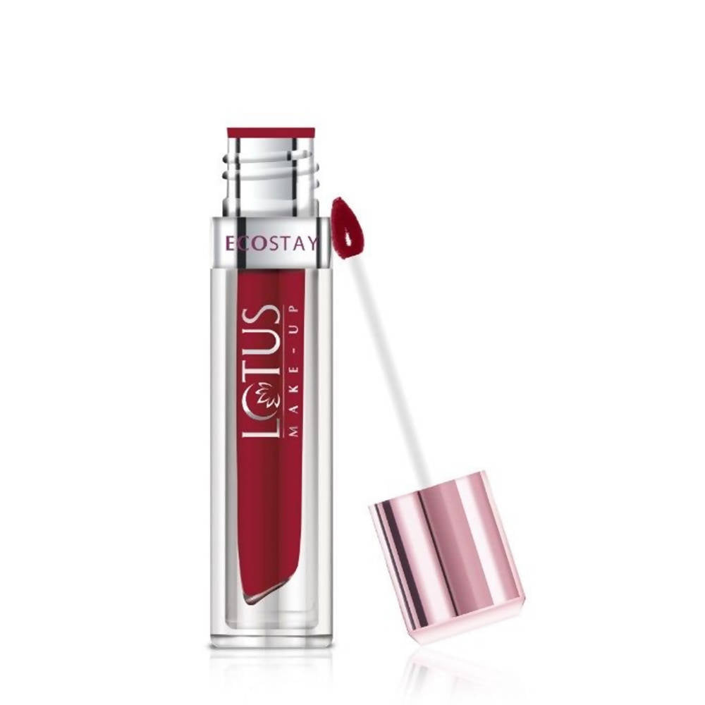 Lotus Make-Up Ecostay Matte Lip Lacquer - Red Fantasy (4 Gm) - Swadesiicart