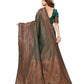 Vamika Weaving Banarasi Jacquard Green Kanjivaram Saree | Swadesiicart