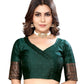 Vamika Weaving Banarasi Jacquard Green Kanjivaram Saree | Swadesiicart
