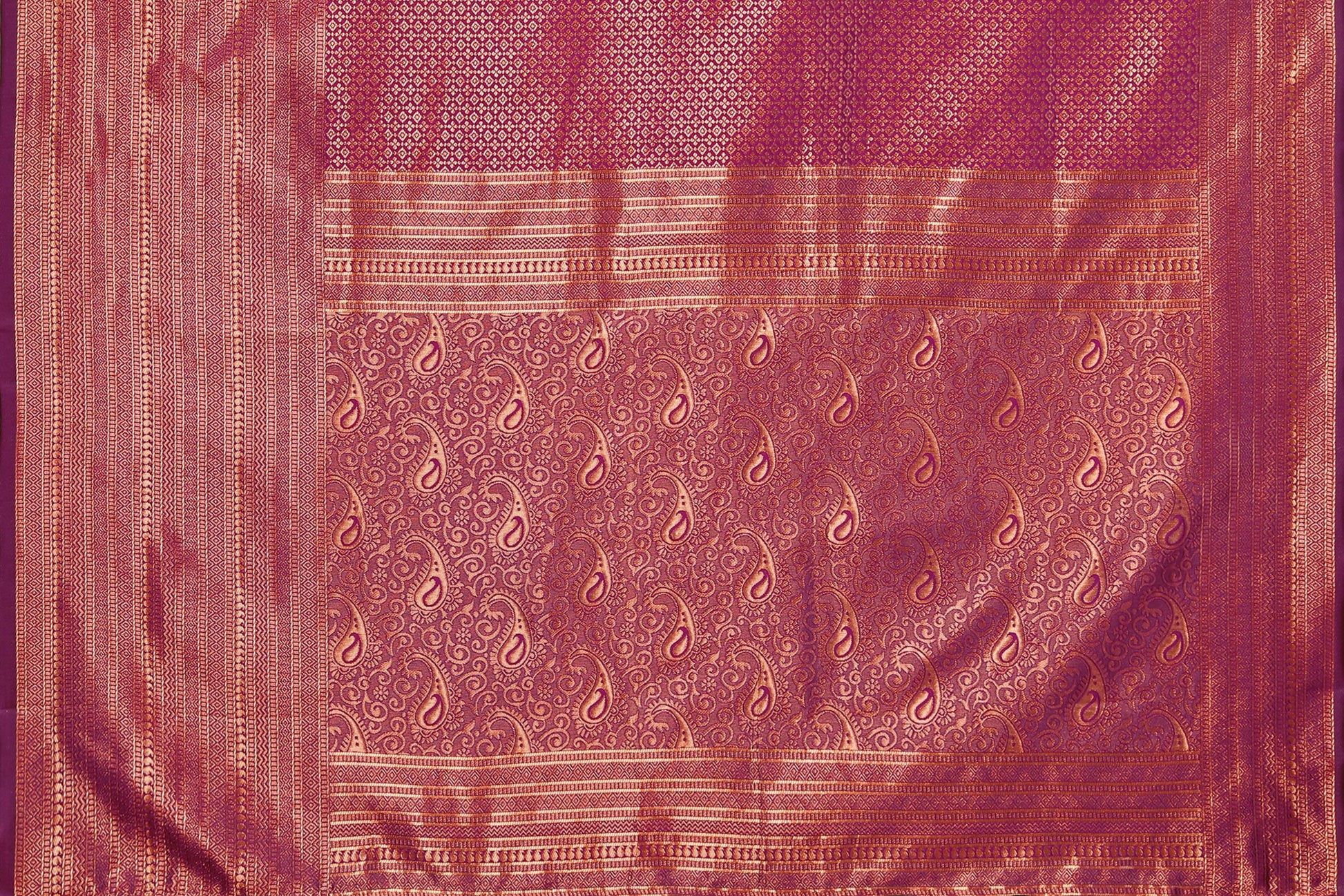Vamika Weaving Banarasi Jacquard Purple Kanjivaram Saree | Swadesiicart