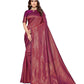 Vamika Weaving Banarasi Jacquard Purple Kanjivaram Saree | Swadesiicart