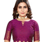 Vamika Weaving Banarasi Jacquard Purple Kanjivaram Saree | Swadesiicart