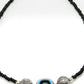 NVR Women Set of 2 Brass-Plated Stone-Studded & Evil Eye Beaded Anklet | Swadesiicart