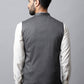 Even Apparels Men's Grey Nehru Jacket With Welt Pockets | Swadesiicart