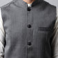 Even Apparels Men's Grey Nehru Jacket With Welt Pockets | Swadesiicart