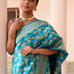 Joban Fashion Aqua Soft Pure Handloom Banarasi Silk Saree | Swadesiicart