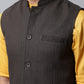 Even Apparels Men's Brown Nehru Jacket With Welt Pockets | Swadesiicart