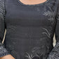 Juniper Women's Black Abstract Printed Kurta With Sequins - Swadesiicart